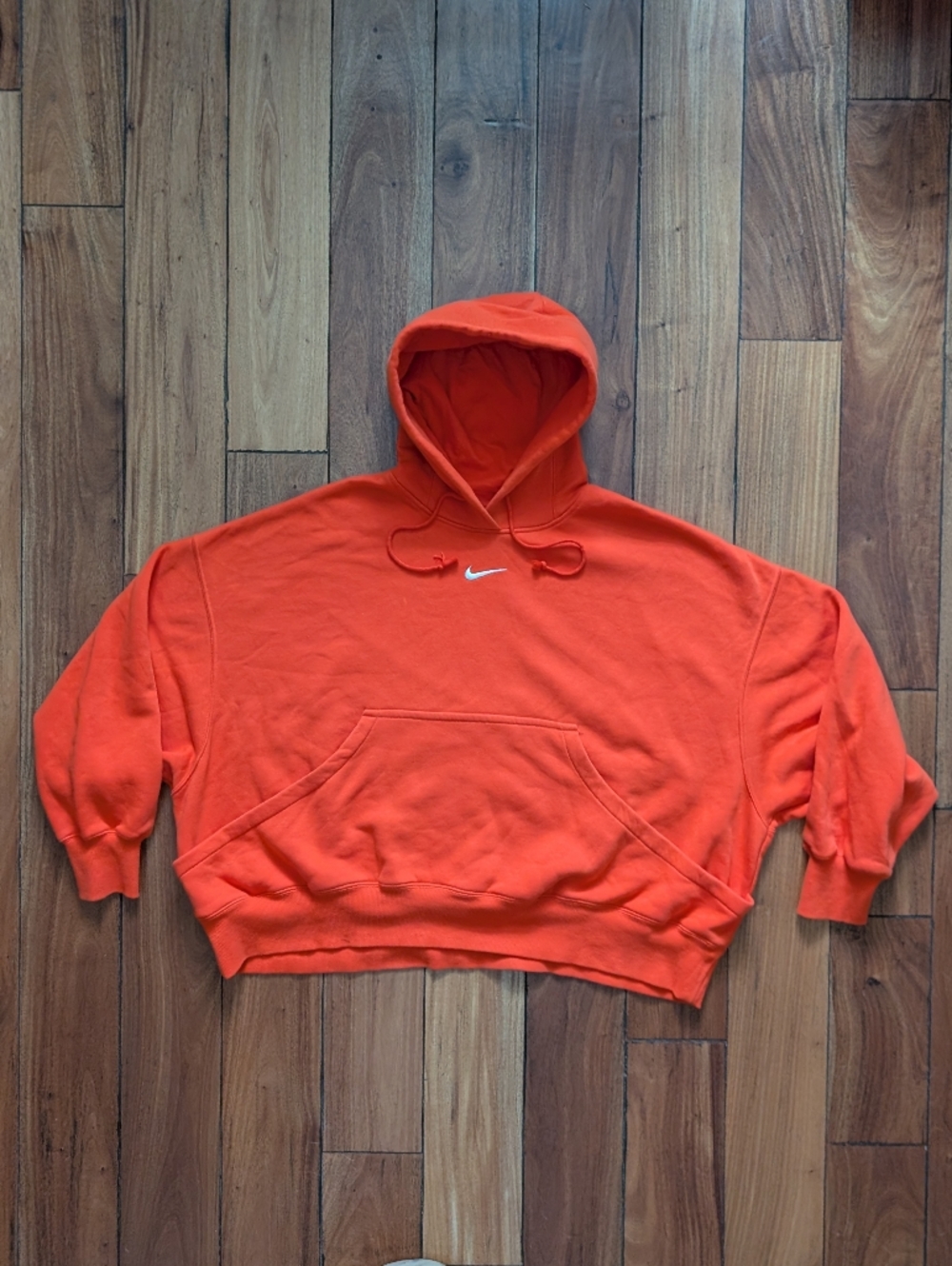Nike Cropped Center Swoosh Hoodie (XL)